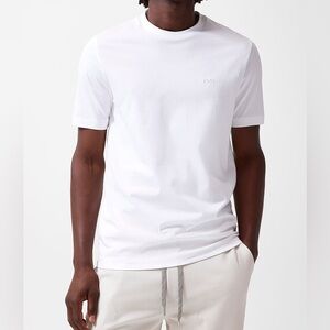 BOSS Essential Tone-On-Tone Logo Chrisp White T-shirt